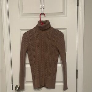 Women's Brown Turtleneck Sweater